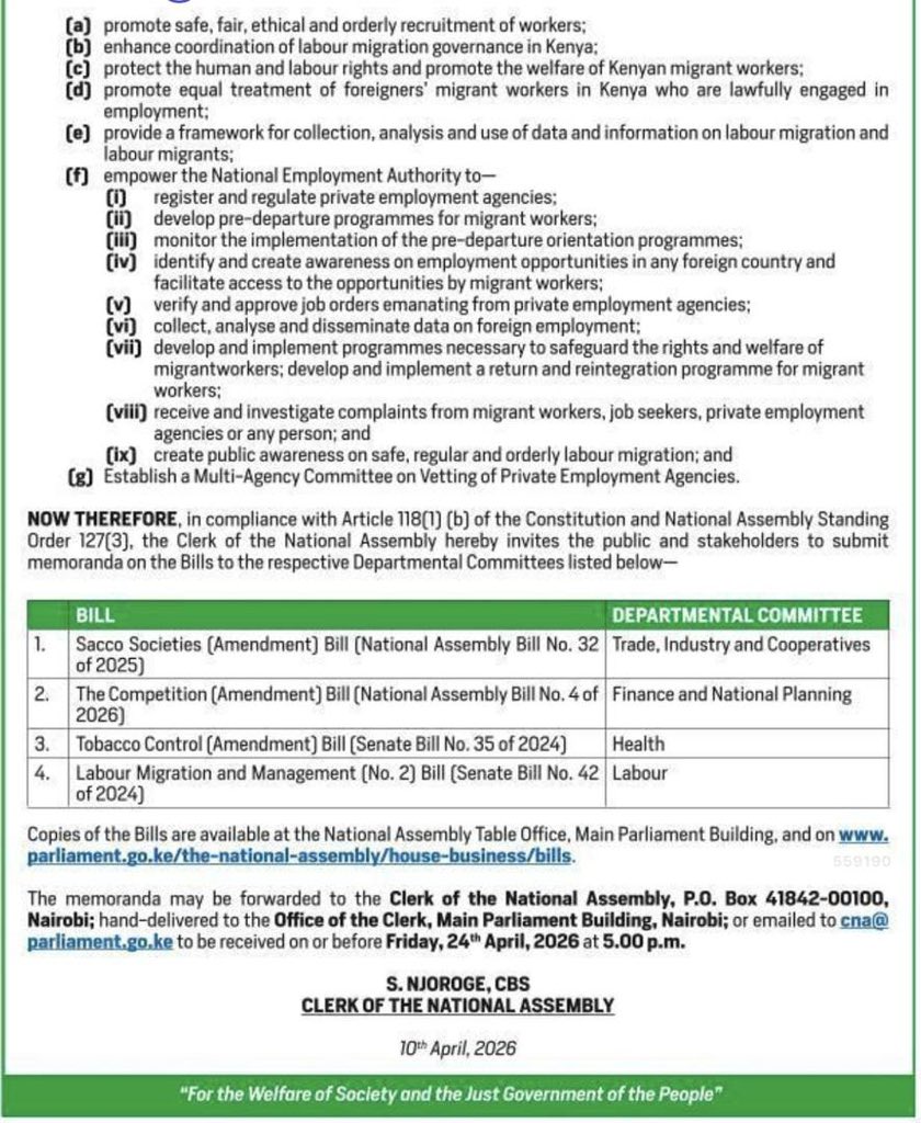 harmreductionke's tweet image. 📢 TWO DOCUMENTS. ONE MISSION.

The Tobacco Control (Amendment) Bill is live for public comment.

Kenya needs harm reduction, not prohibition.

Submit memorandum by 24th April → cna@parliament.go.ke

#THR #PublicHealthKE #SubmitMemorandum