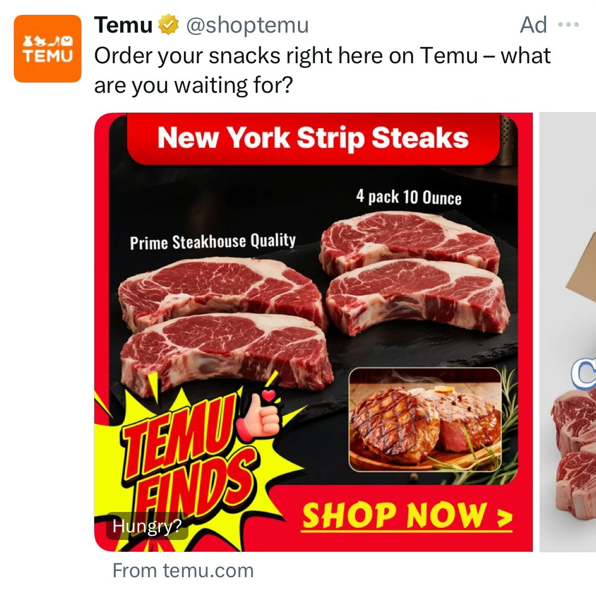 Ate the Temu steaks and I frew up