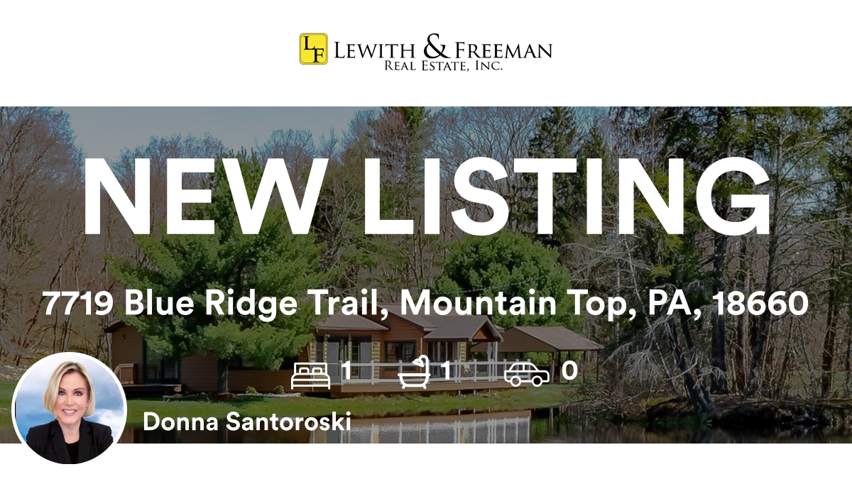 🛌 1 🛀 1
📍 7719 Blue Ridge Trail, Mountain Top, PA, 18660

Our agent’s latest listing on RateMyAgent
(PA) AB067041
rma.reviews/bn1bubrykgoz

...
#ratemyagent #realestate #Lewith_and_Freeman_Real_Estate__Mountain_Top