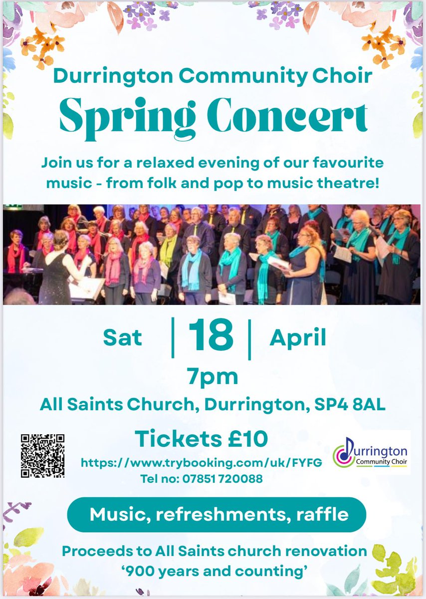 OdstockRadio's tweet image. We're not biased of course - although our Treasurer is in this Choir! 😄
And they are a lovely choir too.
Tickets Adult £10, 16 and under years £5 at trybooking.com/uk/events/land…
#salisbury #durrington #choirconcert