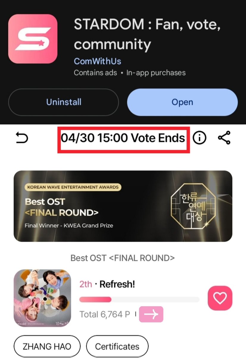 𝙑𝙊𝙏𝙀 𝙁𝙊𝙍 𝙕𝙃𝘼𝙉𝙂 𝙃𝘼𝙊 🥇 tweet media