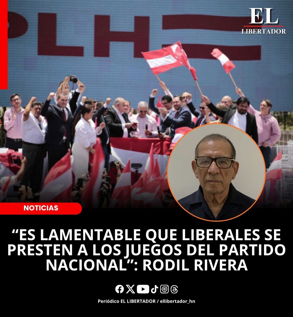 “ES LAMENTABLE QUE LIBERALES SE PRESTEN A LOS JUEGOS DEL PARTIDO NACIONAL”: RODIL RIVERA

El abogado constitucionalista Rodil Rivera lamentó el papel que desempeña el Partido Liberal en la actualidad política del país, señalándolo de “seguirle el juego” al Partido Nacional que, a