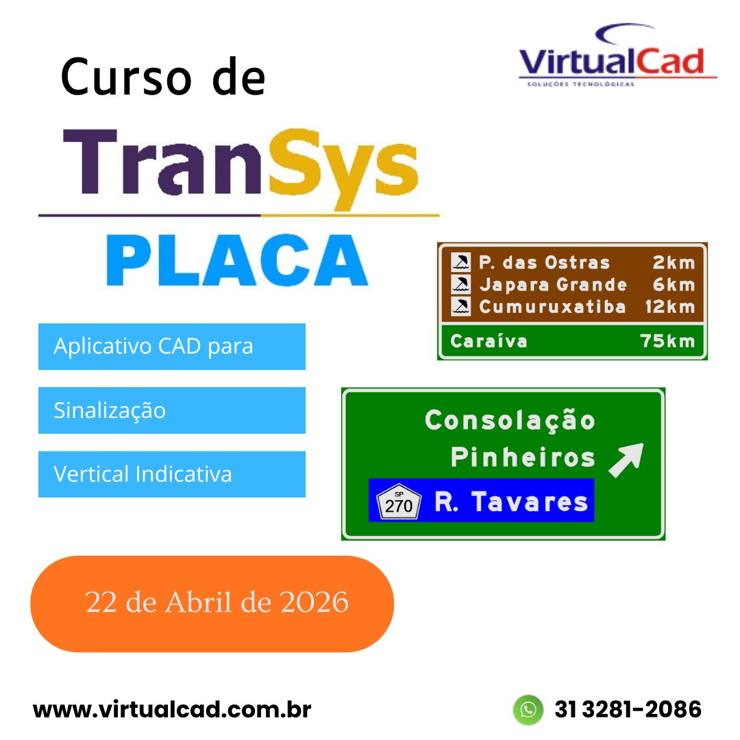 virtual_cad's tweet photo. Treinamento de TranSys PLACA em 22/04/2026.
https://t.co/gIxjh6wjwa
TranSys PLACA® é um software para Projeto de Sinalização Viária.
Compatível com o AutoCAD/Civil 3D (2015 a 2024), BricsCAD (21 a 24) e MicroStation (V8i a CONNECT 2024). #transys #transysplaca #sinalizacaoviaria https://t.co/lbjyCySOGO