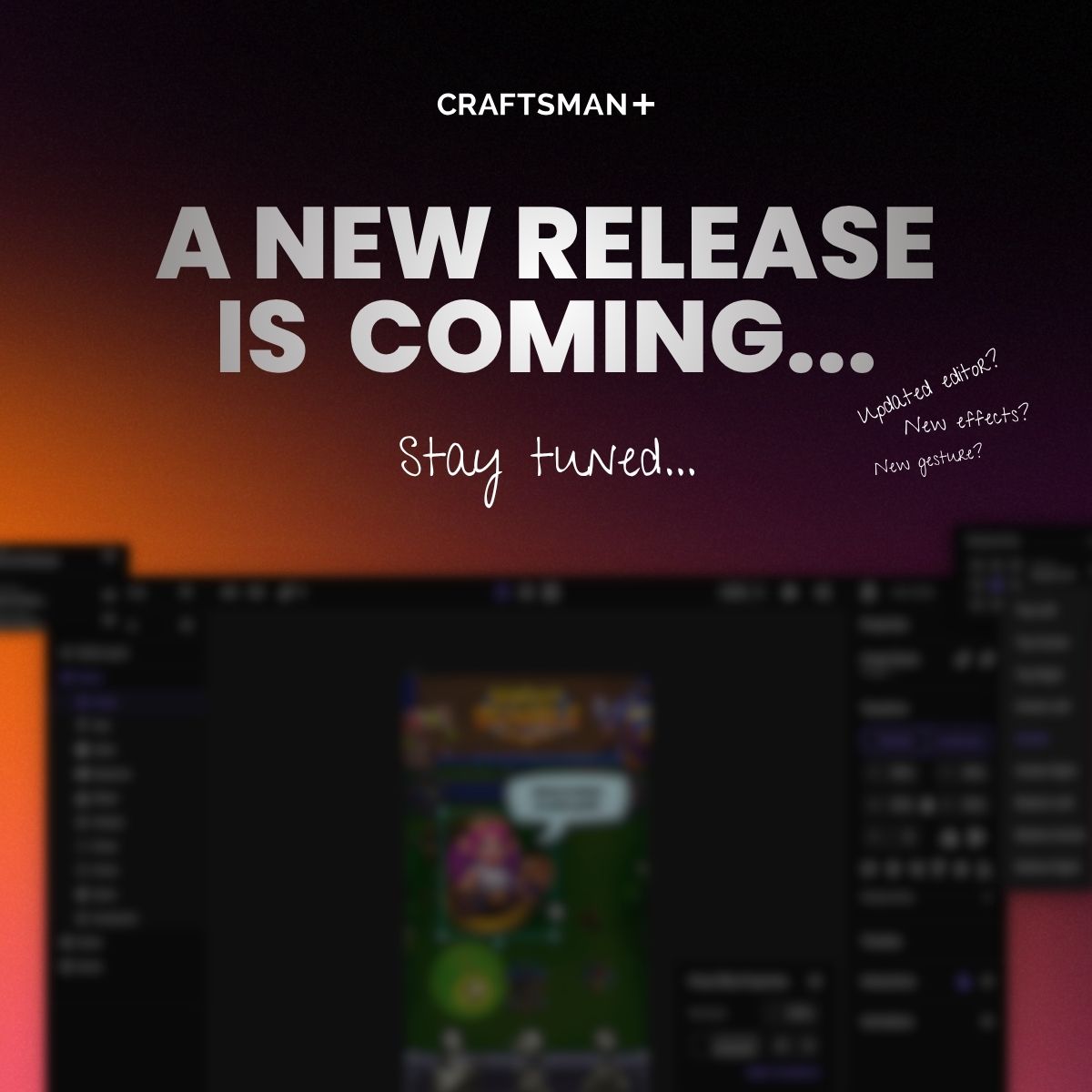 craftsmanplus's tweet photo. A new PLAY release is on the way! We'll be sharing all the details later this week. https://t.co/LNvkzPOVYh
