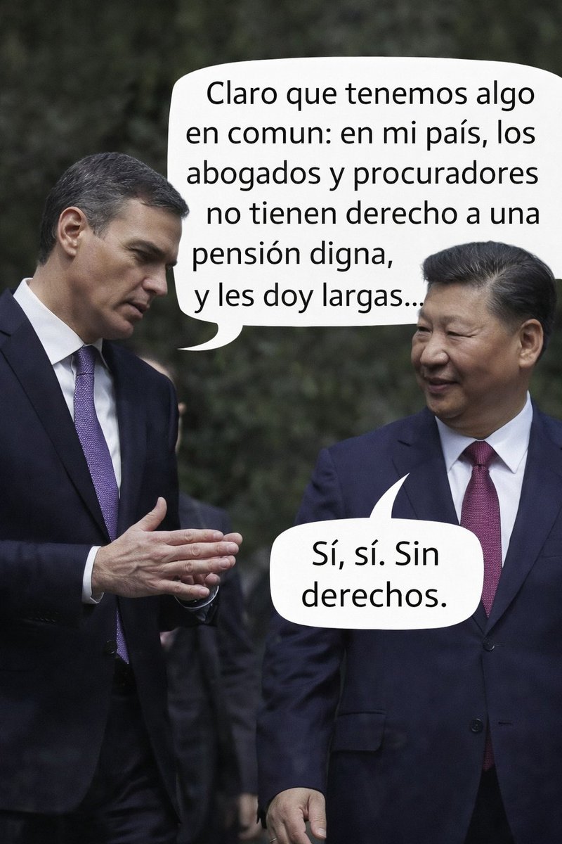 Abogados y Procuradores cobramos 300 euros de pensión.  En España  se vulneran nuestros derechos y el gobierno no hace nada <a href="/gpscongreso/">PSOE Congreso</a> <a href="/sumar/">Sumar</a> <a href="/JuntsXCat/">Junts per Catalunya🎗</a> #podemos <a href="/elconfidencial/">El Confidencial</a> @abc #Pasarela1x1PorDerecho #J2SeMueve