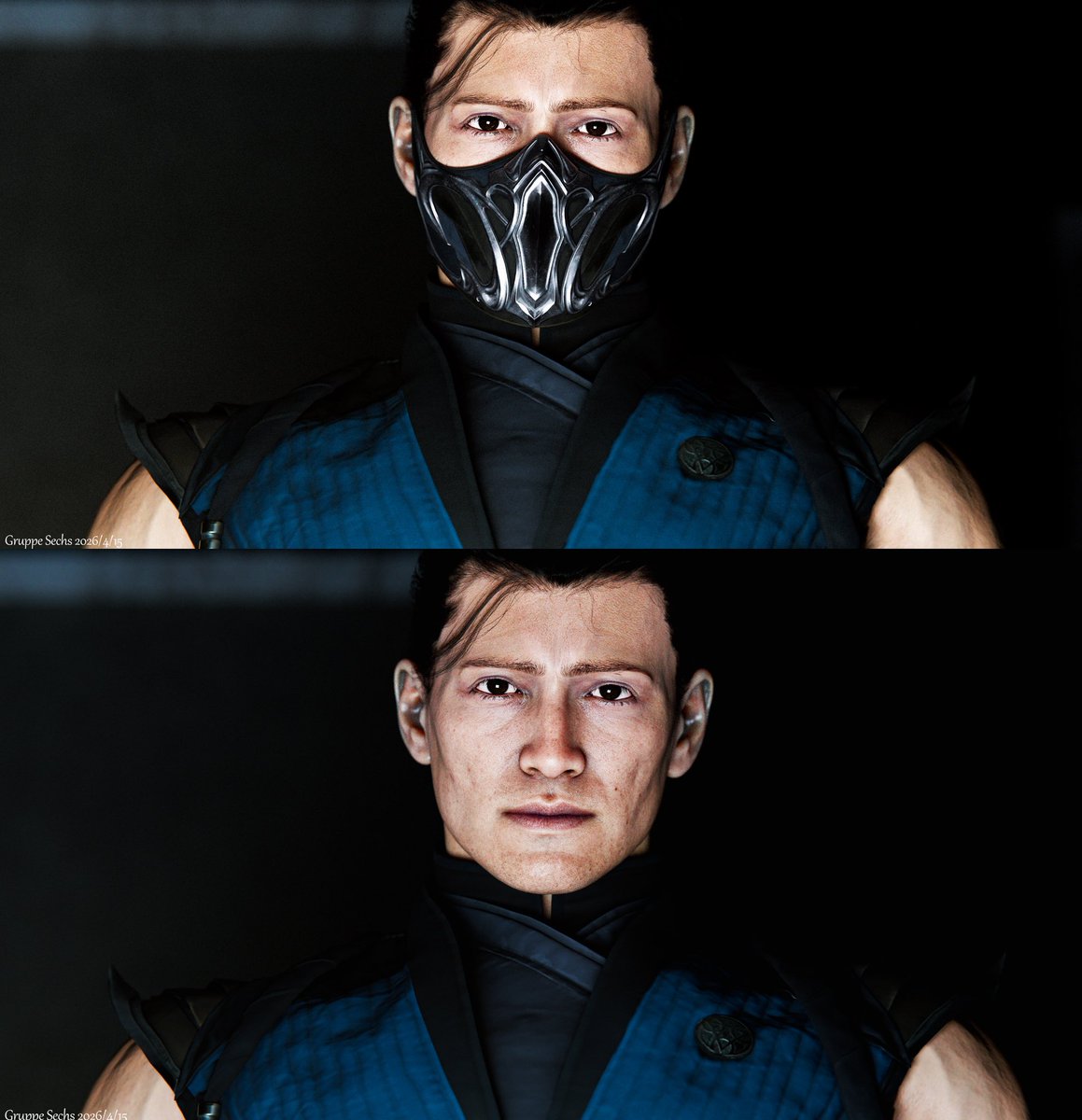 GRUPPESECHS_'s tweet photo. 悲悯
#mk1 #MortalKombat1 #BiHan #SubZero #blender #render https://t.co/FqRBjCYGX9