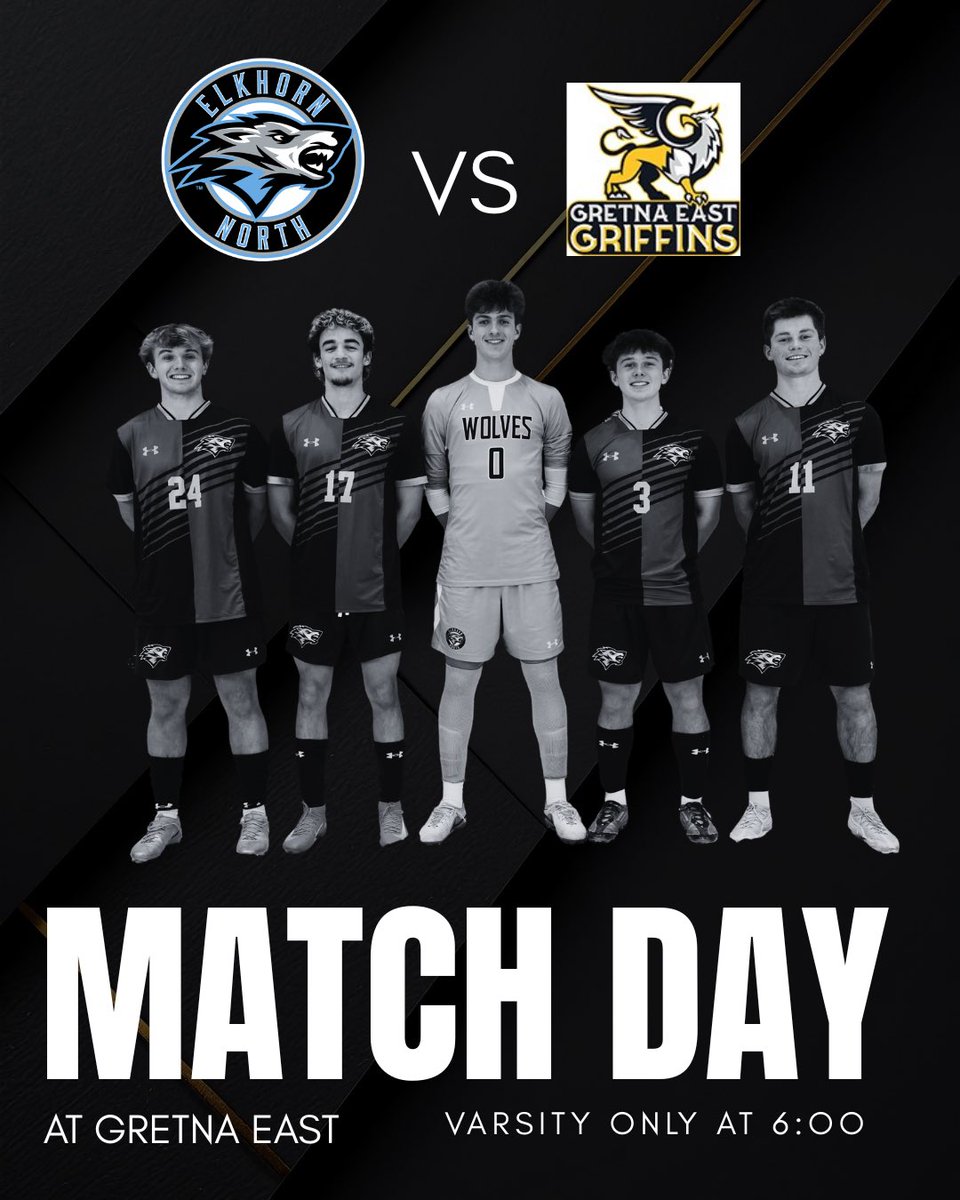 It's GAME DAY!! Head to Gretna East for the 6:00 Varsity game! No JV today as Gretna East doesn't have enough available players. See you there!