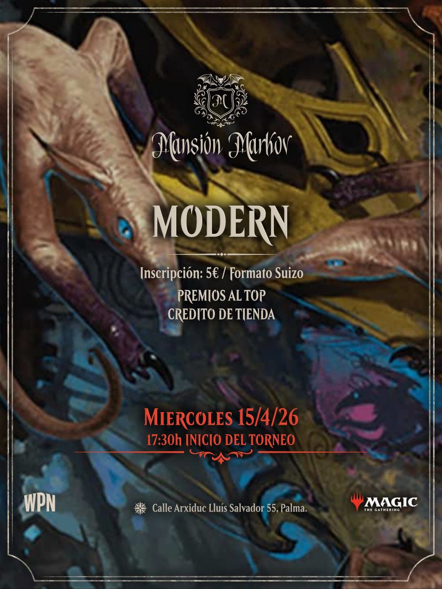 MansionMarkov's tweet photo. Eventos semana 13/04/26 - 19/04/26 https://t.co/MvRTveFOBD