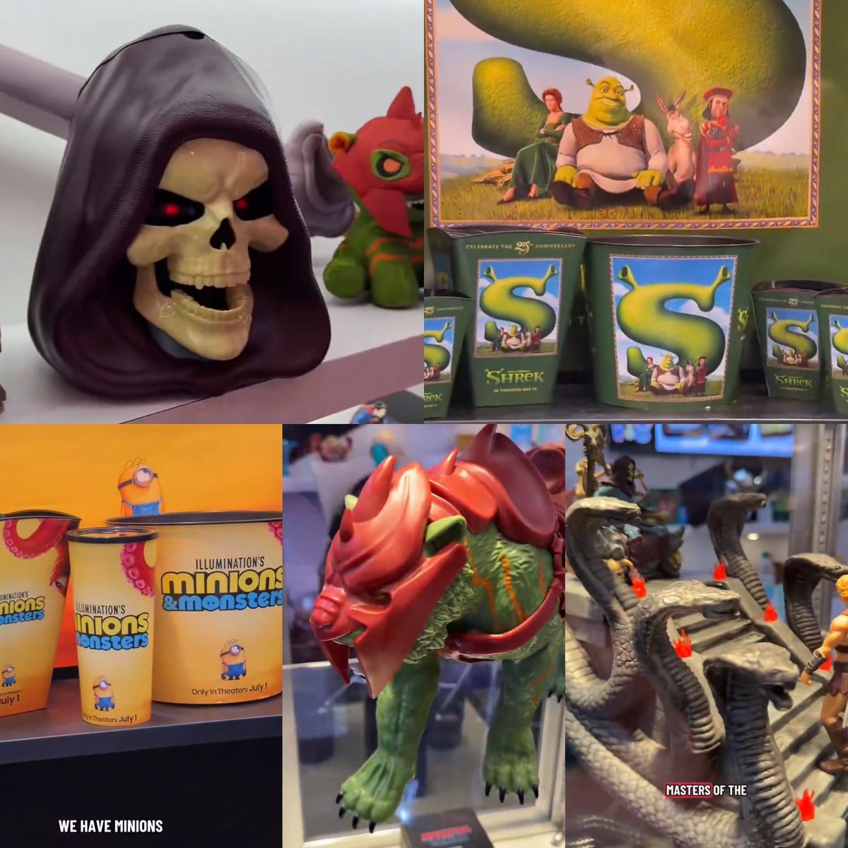 DisTrackers's tweet image. Check out the Popcorn Buckets of Shrek, Minions, &amp;amp; MOTU! Coming soon.
.
Credit @BigScreenBerkan  #MastersoftheUniverse #Minions  #Movie #Shrek #CinemaCon