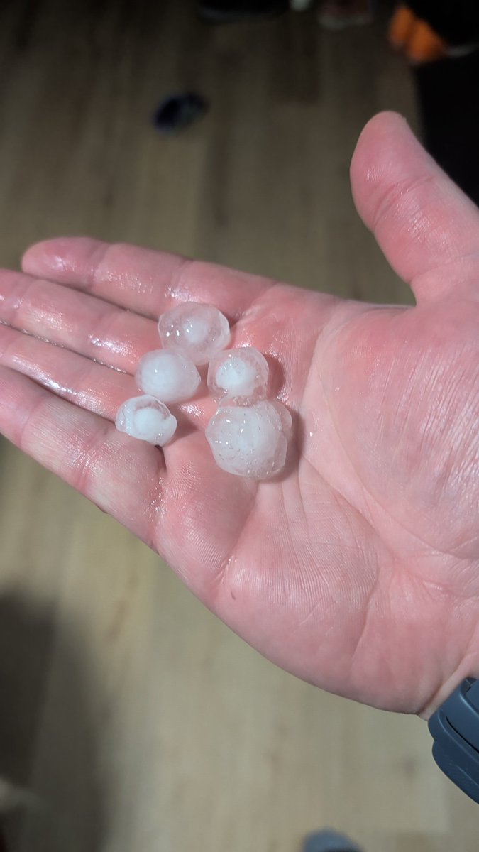 amblerc's tweet photo. @fox6weather kumquat sized hail on Menomonee Falls https://t.co/4G9os6Sb2t