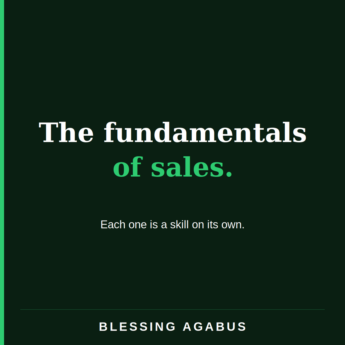 FineAgabus's tweet image. I learned that customer service skills are needed in sales because you are dealing with people. How you treat them, respond to them and make them feel matters just as much as what you are selling.

And this makes a lot of sense to me. 

Sales is not just about closing.

#Sales
