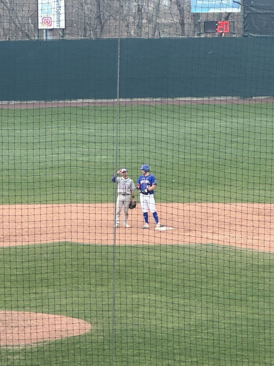 Coach_Suess's tweet photo. Had a great time watching these two guys play ball again. So many good memories of their time with @FoxboroBaseball and now even more seeing them play in college.

@SeanOle25055828 4-5 💣💣 2B 4RBI 4R
@Ryan_LeClair5 1-2 R 2HBP

Just like old times!

#FoxboroForever https://t.co/57D7Uy7nHX
