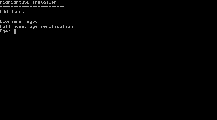 The first desktop OS to implement age verification wasn't windows, or a linux distro, or really anything else.

it was a BSD