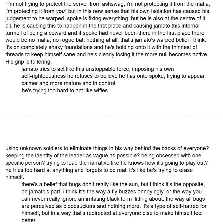 mortranced's tweet photo. a jamatop extensive character study from a jamatop kin, because as of late he seems to be the most underdeveloped character of all time

1/2
#unstableuniverse #uu #uusmp #unstableuniversesmp #jamato #jamatop #spokeishere #spoke #patchbreakers https://t.co/8mUS4mMiyB