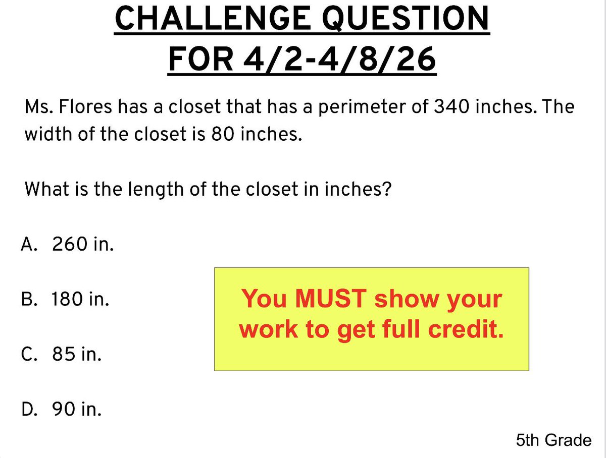 JAS_teach's tweet image. Who says math is only for students?! 🧠💡 Staff @FrancisES_AISD took on last week's Math Challenge! It’s great to see everyone engaging in problem-solving &amp;amp; having fun with math. Can you solve it too? 👇 #MathChat #GrowthMindset

@Khrissy0329 @MrsAWilliams4