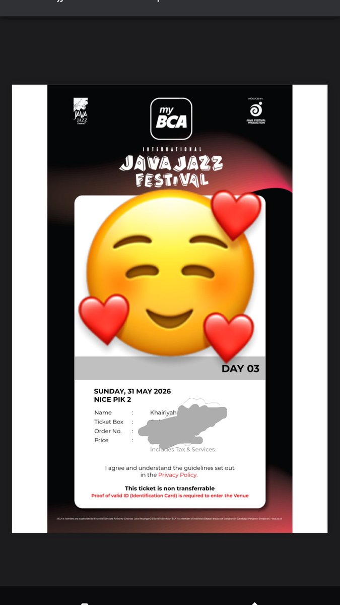 ffiniaz's tweet photo. WTS - WANT TO SELL

1 TICKET DANIEL CAESAR SPECIAL SHOW (CAT 3) + DAILY PASS DAY 3 

#wts #wtb #danielcaesar #javajazz #zonauang https://t.co/GGssGZZCSe