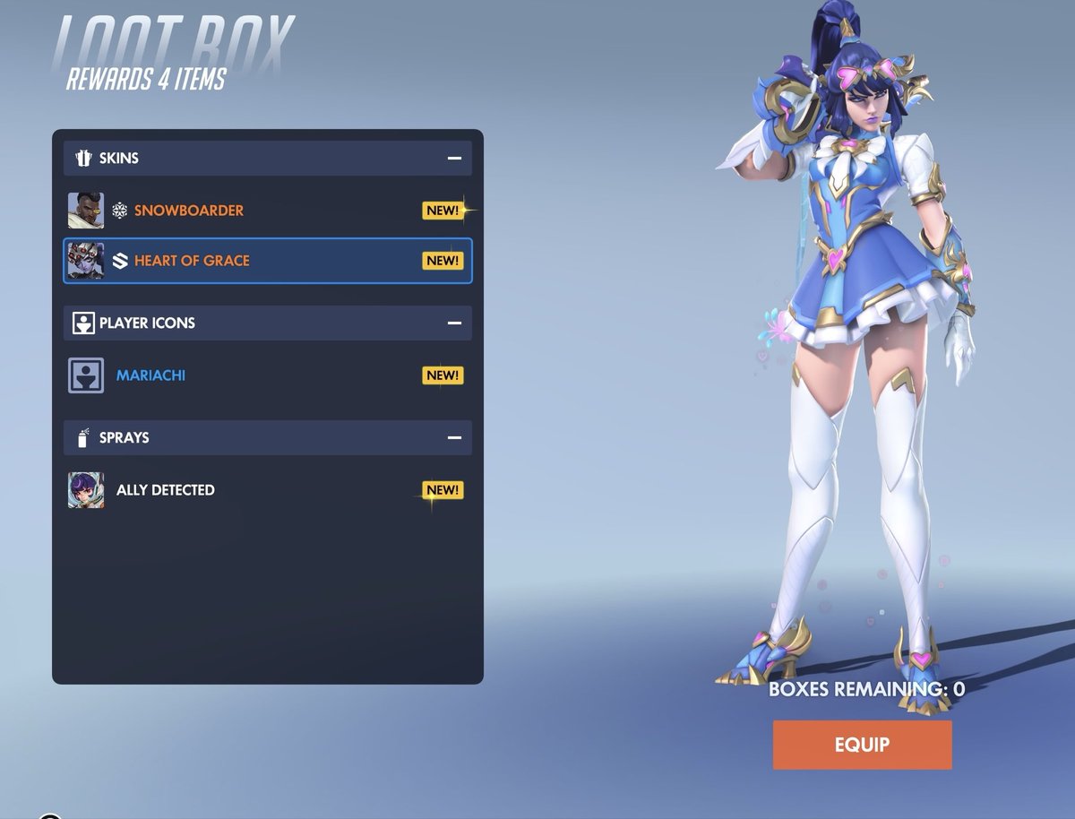 anbupikaboo's tweet image. Just got this skin from a legendary box 📦 😳😳😳😳 #widowmaker #overwatch @PlayOverwatch #lootboxes