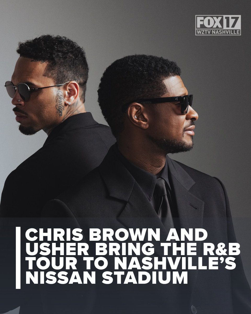 FOXNashville's tweet image. #Nashville is about to trade its cowboy boots for choreography as #ChrisBrown and #Usher bring their R&amp;amp;B hits and dance moves to the Nissan Stadium. bit.ly/4ms4EFI