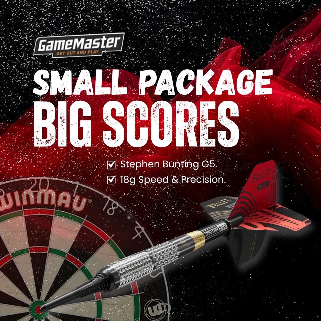 DartingFans's tweet image. Lightweight. Fast. Deadly. 🎯
Stephen Bunting G5 Soft Tip Darts.

Shop now: darting.com/Darts/Soft-Tip…

#GameMaster #StephenBunting #TargetDarts #SoftTipDarts #DartPlayers #DartGear #TheBullet #DartLife #GameRoom