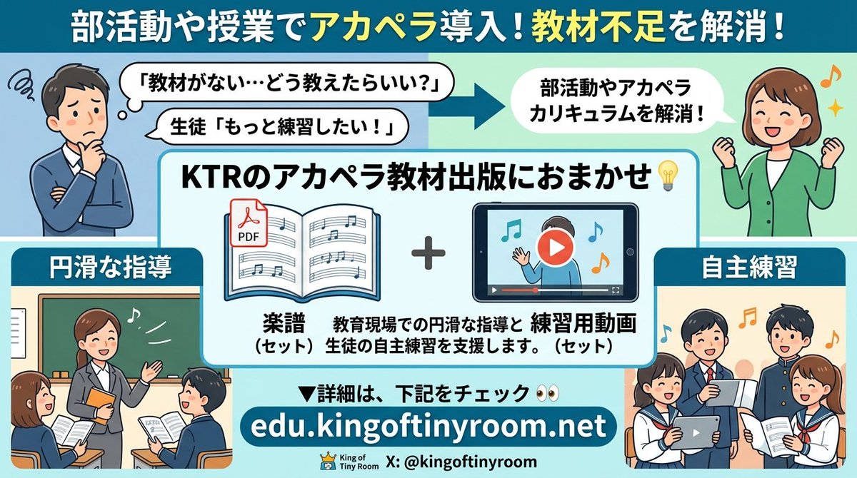 King of Tiny Room (KTR) - アカペラしやすい環境づくり tweet media