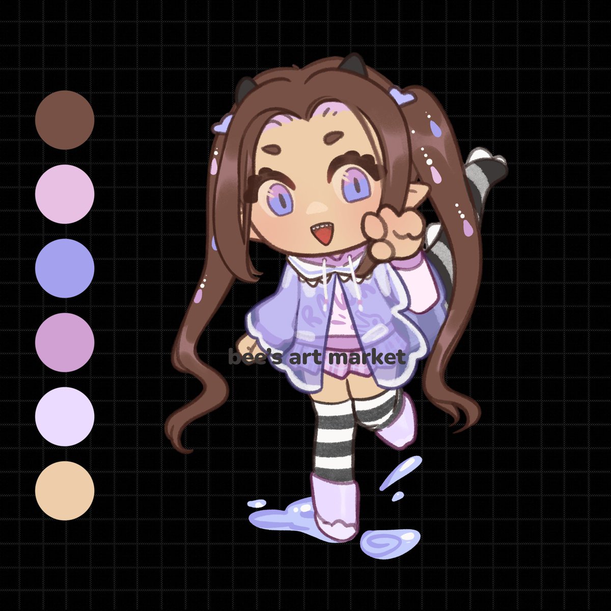 april adoptable ☔ rainy day croc!

♡ 7 USD with commercial use included!

🔗 available on my vgen!