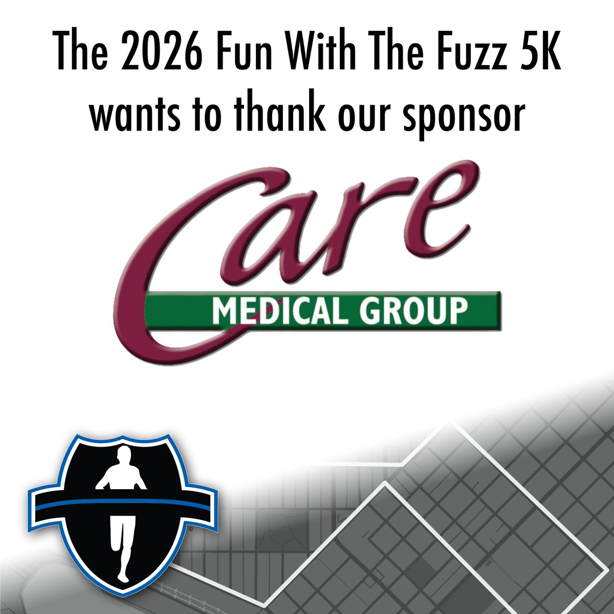 FunWithTheFuzz's tweet photo. We would like to thank Care Medical Group for their Tier 4 sponsorship of our race.  They have been a long-standing sponsor and we appreciate their continued support!! https://t.co/vI5zpacIjE