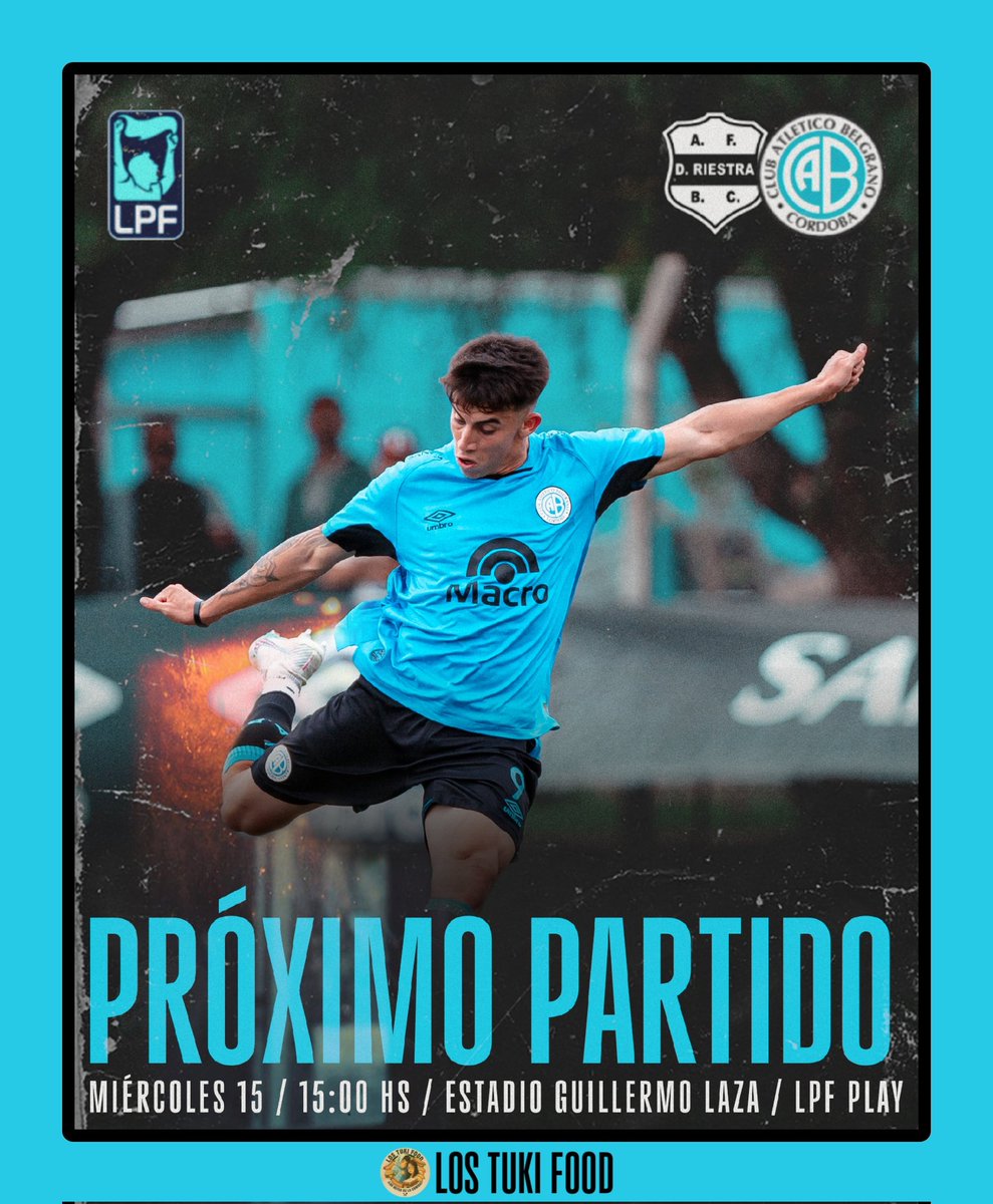 🔜⚽ PRÓXIMO PARTIDO

Riestra 🆚 #ReservaBelgrano 
🏆 Fecha 9 del #AperturaProyección
📅 Miércoles 15/4
🕒 15:00 hs
🏟️ Guillermo Laza
👤 Árbitra: Antonela Álvarez
👥 Asistentes: Sergio Benítez y Luis Colli
👤 Cuarto árbitro: Valentín Mesa Ibáñez
📺  LPF Play.

¡#Vamoslospibes! 🩵