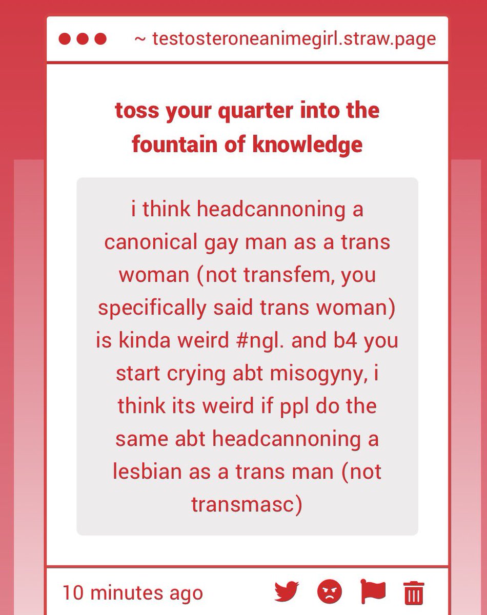 thecatsmeow9405's tweet image. I have gay trans women headcanons and lesbian trans men headcanons so idc #equality!