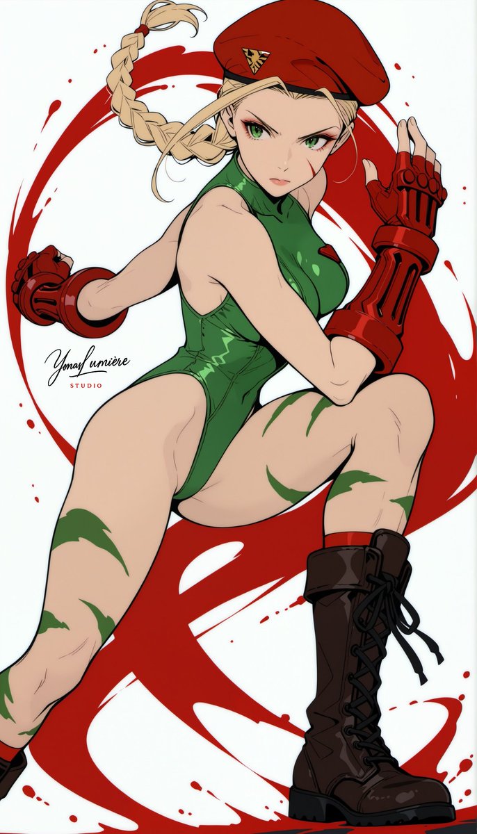 oneesan_aiart's tweet image. Cammy White — sharp and iconic even in flat color, her disciplined aura and striking design stand out with bold simplicity 💚✨ #Cammy #CammyWhite #StreetFighter