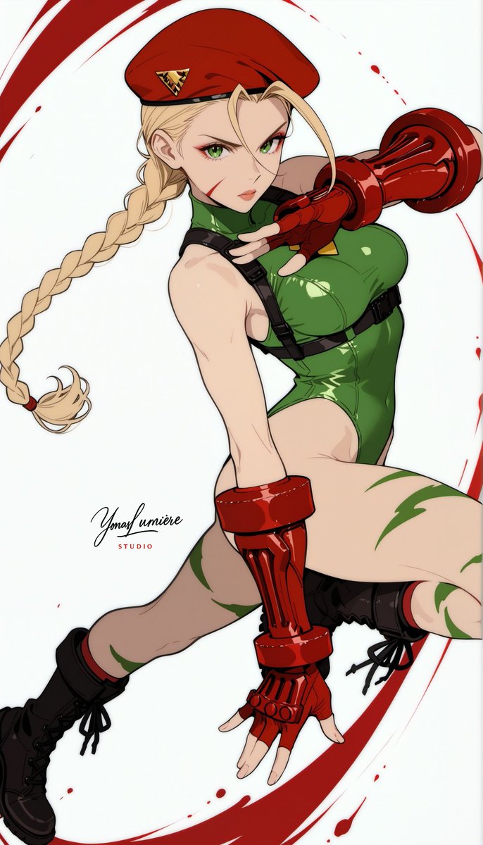 oneesan_aiart's tweet image. Cammy White — sharp and iconic even in flat color, her disciplined aura and striking design stand out with bold simplicity 💚✨ #Cammy #CammyWhite #StreetFighter