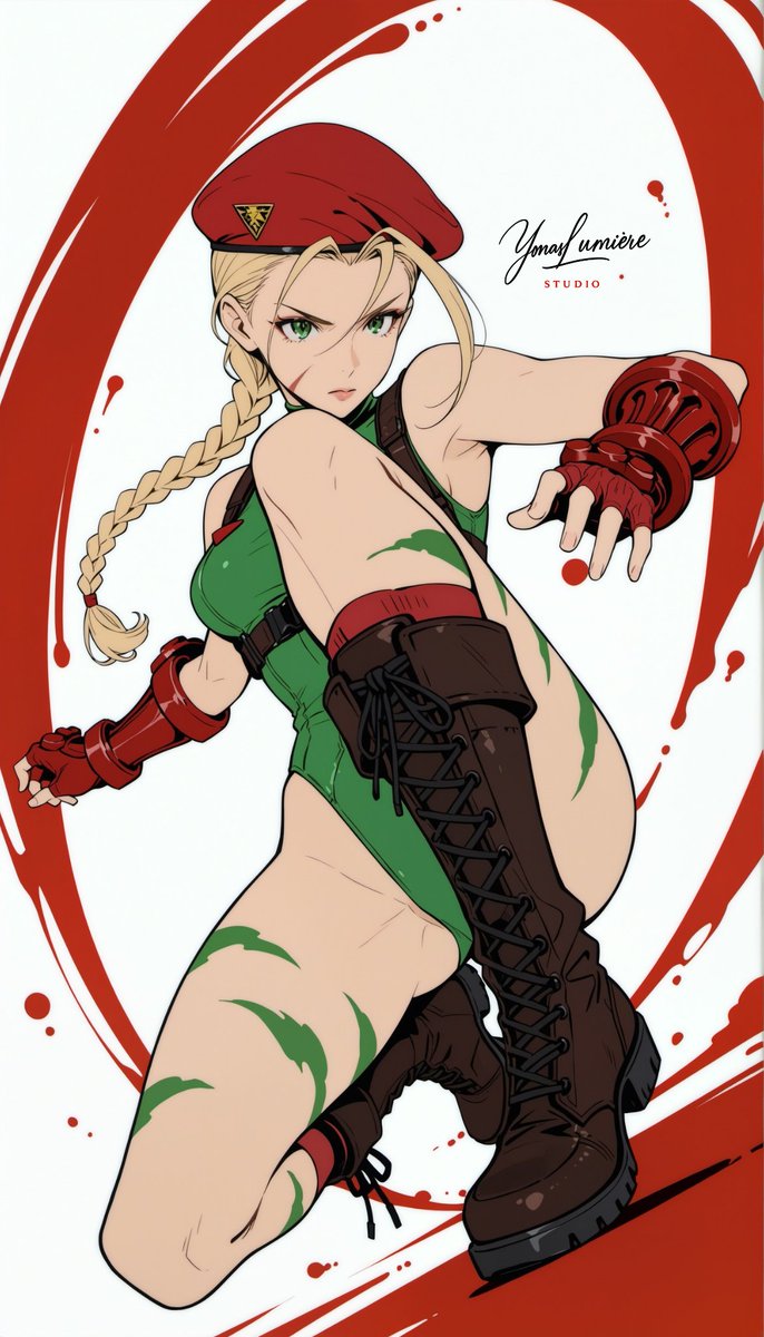 oneesan_aiart's tweet image. Cammy White — sharp and iconic even in flat color, her disciplined aura and striking design stand out with bold simplicity 💚✨ #Cammy #CammyWhite #StreetFighter