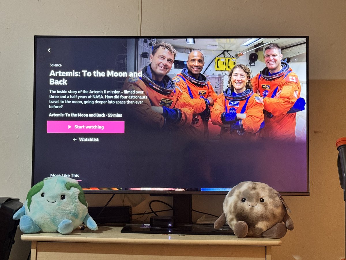 astro_liam's tweet photo. Moon Joy! 
This was a nice surprise loading up iPlayer -  to cure those post mission blues. Great documentary go check it out on #iPlayer - #BBC #NASA #artemis #ArtemisII #MoonJoy #Moon #Orion https://t.co/6nv6rqomVK