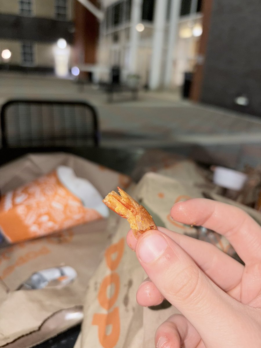 RandomnessAlexo's tweet photo. @Popeyes tell me why I received a shrimp tail in my carton of fries??? Extremely dangerous. https://t.co/IuIfEiYQWY