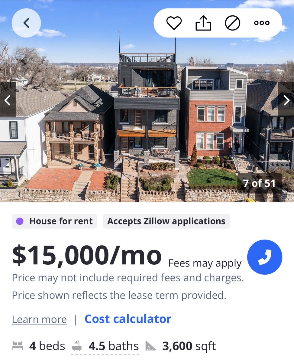 ChristianHaley_'s tweet photo. @molzer Turns out they listed for 15k/month🤯 https://t.co/QmS9ivRgvt