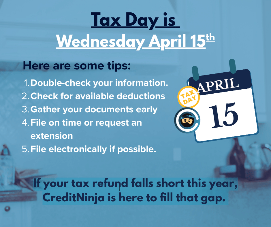 CreditNinjaCom's tweet photo. If you’re getting ready to file, understanding the basics can make the process much easier. And if your tax refund isn't what you expected, CreditNinja has got your back with our personal loans. 
https://t.co/2aErcATINf https://t.co/GzjQfvk4xC
