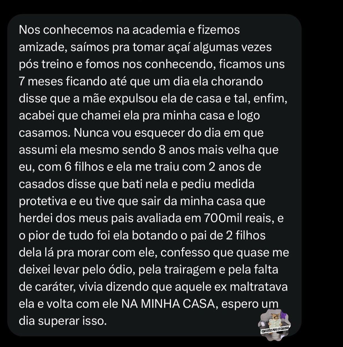 Confissoes pra ler cagando 𝕏 tweet media