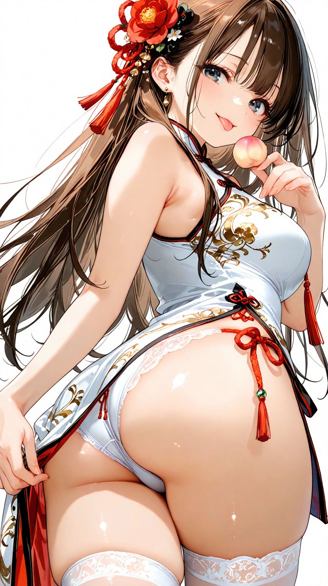 mokoaAIillust's tweet photo. 桃、おいしそうだね😉

「こっちの🍑も美味しいかもよ🩷サイズ感が全然違うでしょ？？」

#AIart #AIイラスト https://t.co/3Ja650YosW