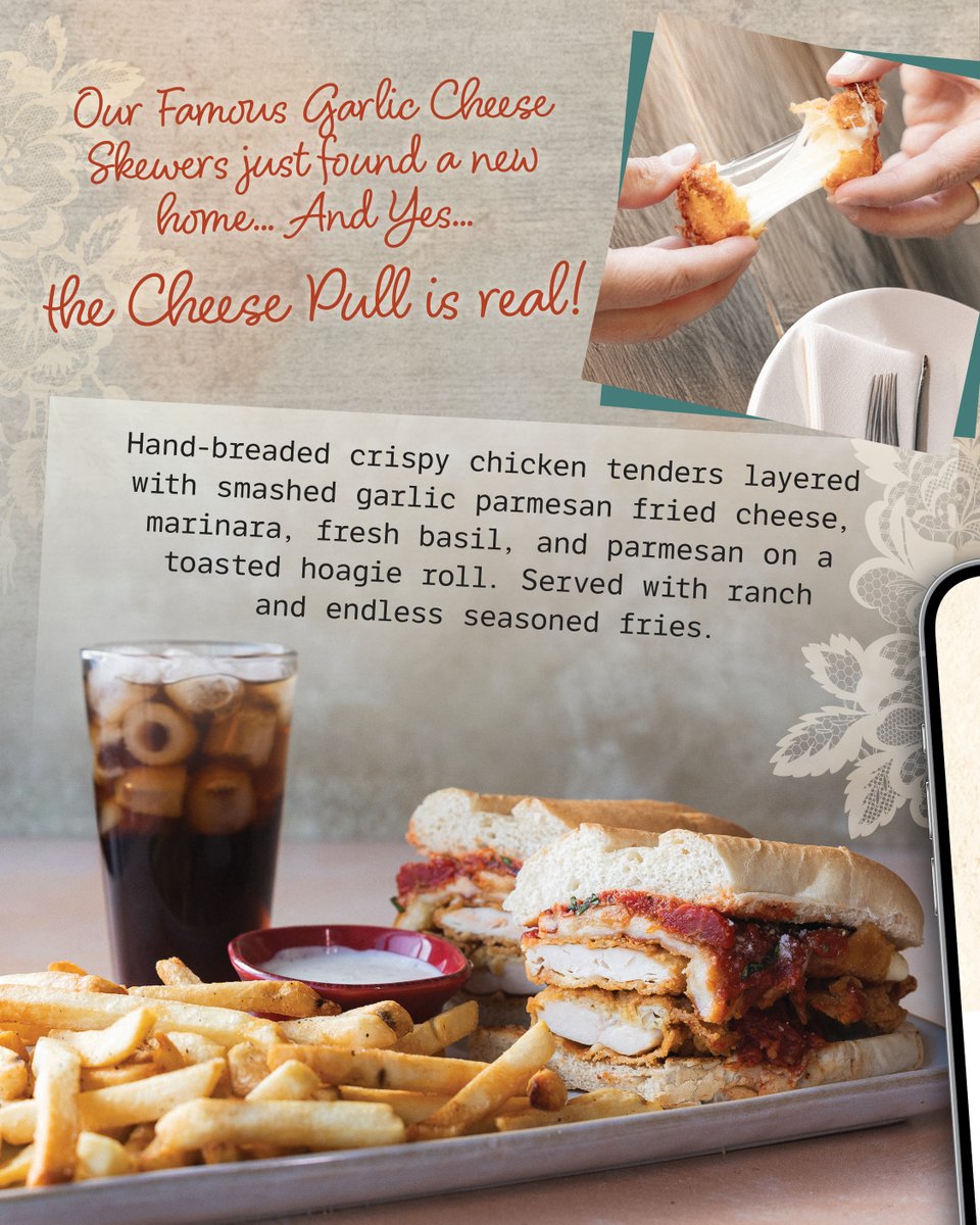 MaxErmas's tweet photo. The Chicken Parm Smash has arrived.

Crispy chicken, marinara, and smashed garlic cheese skewers all on one hoagie. It’s comfort done right.

Earn double points on every order through April 27th with Good Neighbor Rewards. Not a member? Now’s a good time.

Try it while it’s here. https://t.co/1SFLzN6BHD