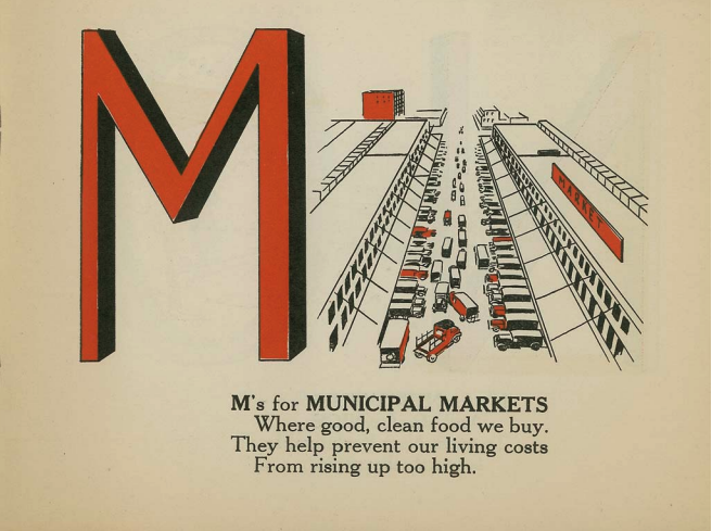 dlondonwortel's tweet photo. In honor of @NYCMayor 's plan for launching a public grocery in East Harlem, here's a page on Municipal Markets from a 1937 City Planning Commission report entitled "The ABCs of City Planning"!

https://t.co/gJIBBEeHLu https://t.co/M2252DiKAK