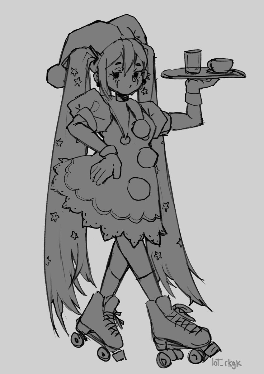 shampw_rkgk's tweet photo. Clown waitress miku ?
#Hatsune_Miku #初音ミク https://t.co/9cT7jASTtv