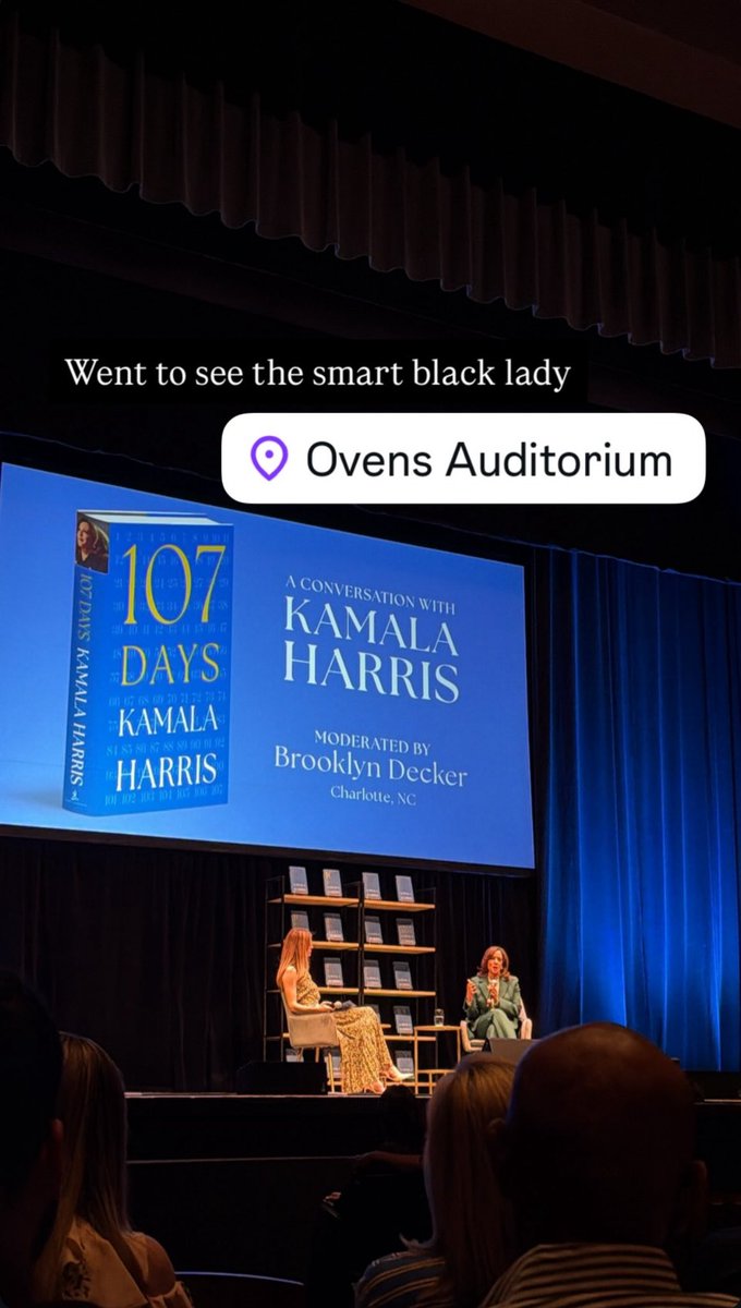 NEW: @KamalaHarris onstage for the 107 Days book tour in Charlotte, NC ...