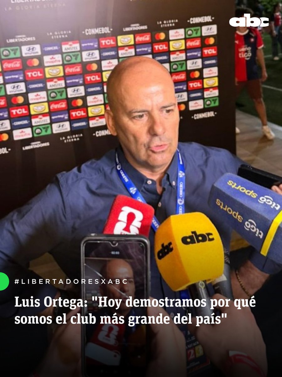 #LibertadoresxABC | 🗣️"A la gente que no estuvo hoy, le pedimos su apoyo. Están en su derecho de putear, pero hay que estar"

🗣️"El domingo tenemos que explotar el Defensores"

🗣️"Hoy demostramos por qué somos el club más grande del país"

Luis Ortega, vicepresidente de Cerro