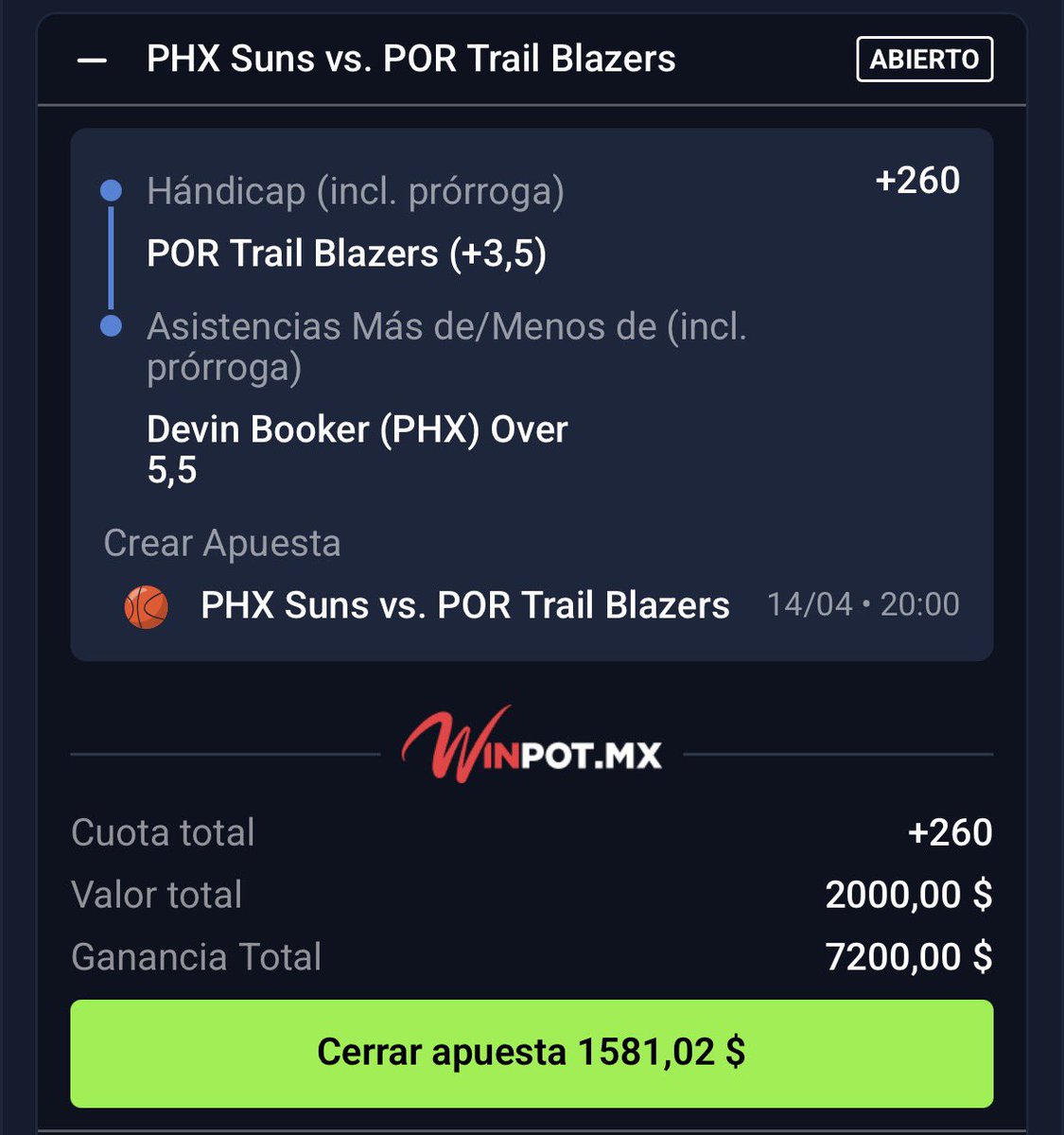 AcoquePicks's tweet photo. Empieza oficialmente mi temporada de NBA después de unas largas vacaciones 

🚨¡EMPEZAMOS! (+260) 

- Portland +3.5
- D. Booker over 5.5 asistencias 

¿SE CONFÍA? … 🍿 https://t.co/JxICJMt60h