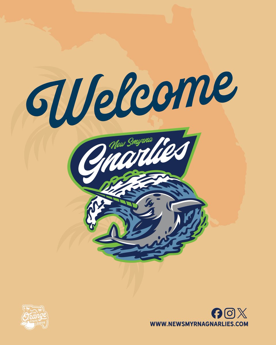 Coming this summer to New Smyrna Beach, FL.... 🌊⚾

Read more about the newest team to the OSL: orangestateleague.com/news/new-smyrn…