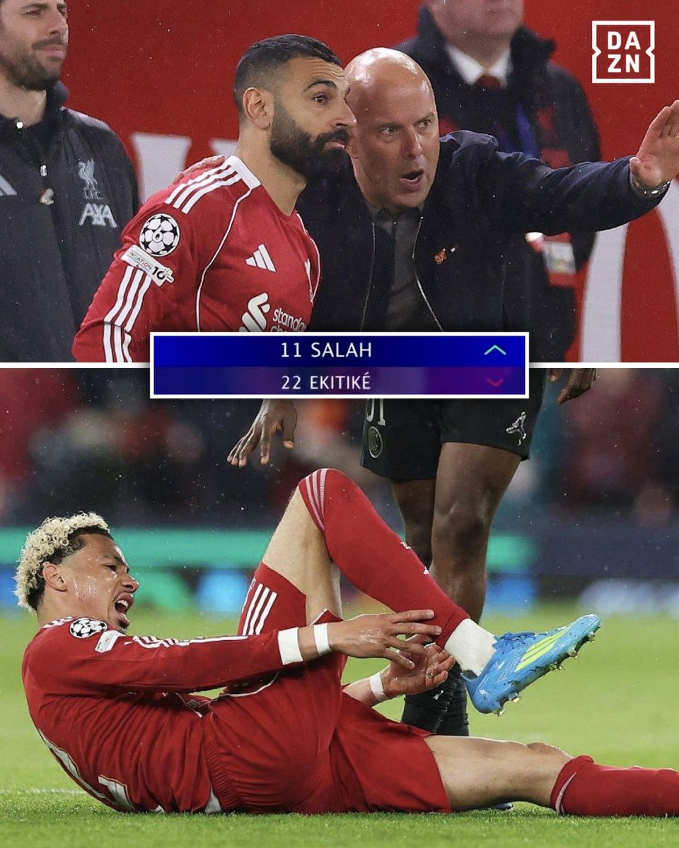 🚨 POSIBLE LESIÓN GRAVE DE HUGO EKITIKÉ

😱El francés tuvo que salir sustituido, dejando su sitio a Mohamed Salah… y con el Mundial a la vuelta de la esquina…

#UCLxDAZN