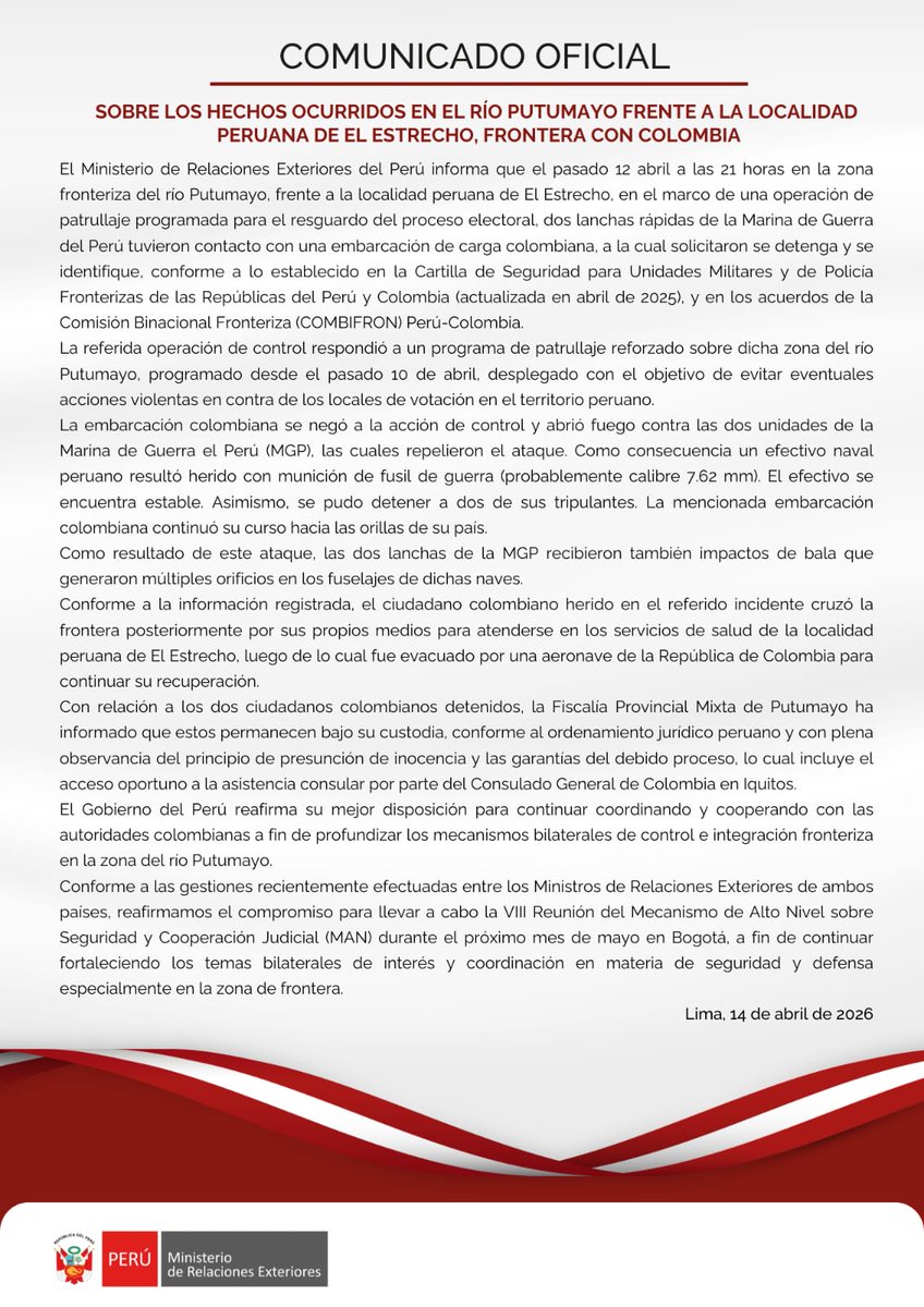 Cancillería Perú🇵🇪 tweet media