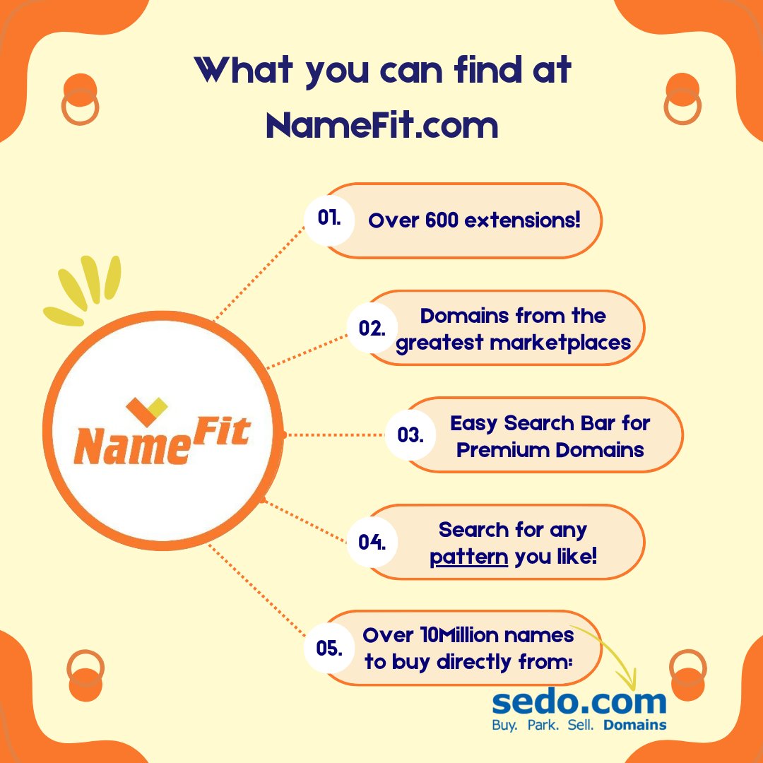 namefit1's tweet image. NameFit has now over 10 million #domains and is mobile-friendly!
Please have a look and provide your valuable feedback!

Handy Links:
#Pattern links such as namefit.com/LLL/
#Keywords links such as namefit.com/ai/

Buying ease:
#Buy directly from #Sedo

#Domain