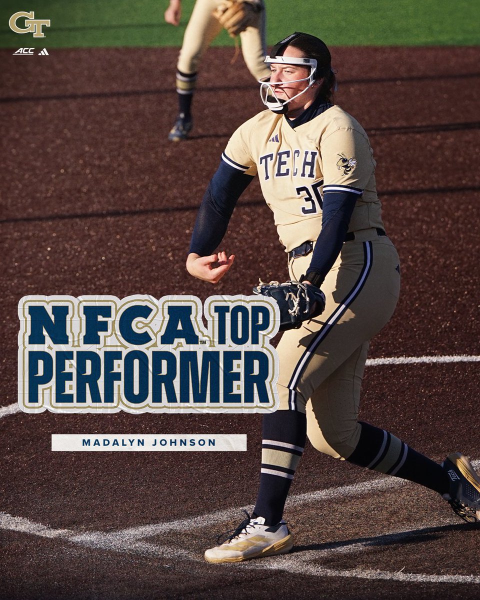GaTechSoftball's tweet image. She's a ✨️ Top Performer ✨️ but that's not news to anyone! 

#StingEm 🐝