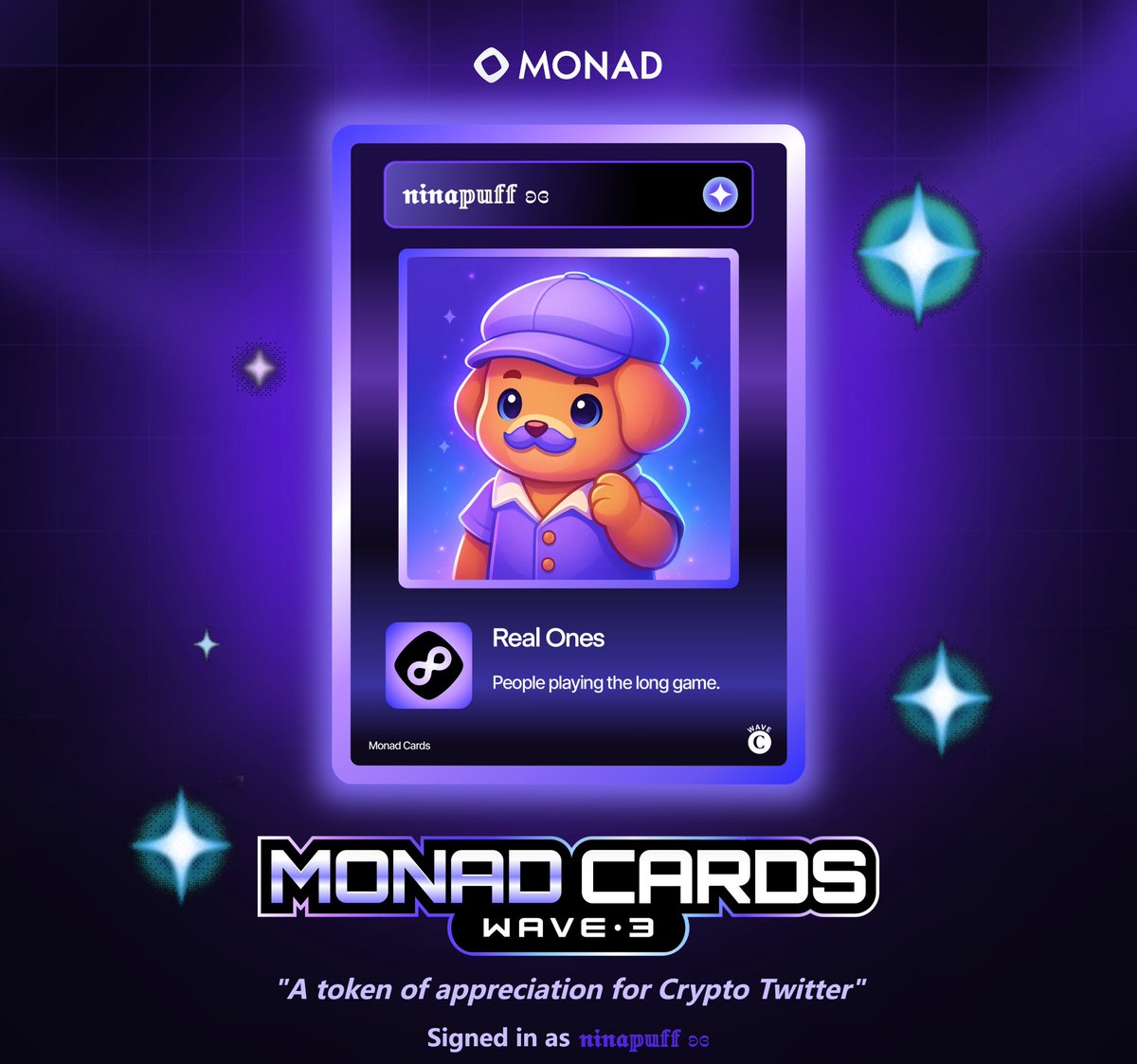 0xninapuff's tweet photo. post your card for good luck 😉 @monad https://t.co/qz4ZO2DLpO