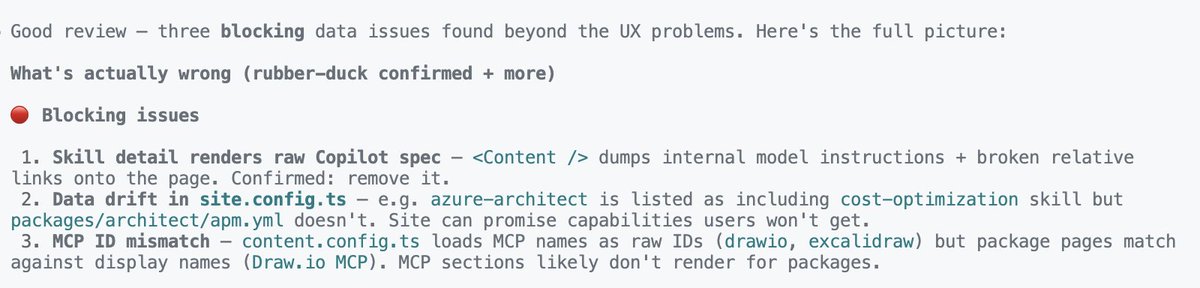 Have you used Rubber Duck in GitHub Copilot CLI yet? 🦆

You should give it a look.

Rubber Duck adds a second-opinion reviewer from a different model family inside Copilot CLI. I like this because it is not AI for the sake of it. It is aimed at catching blind spots, reducing